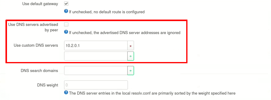 Configure DNS settings