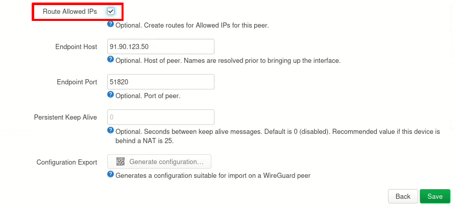 Permit route allowed ISps