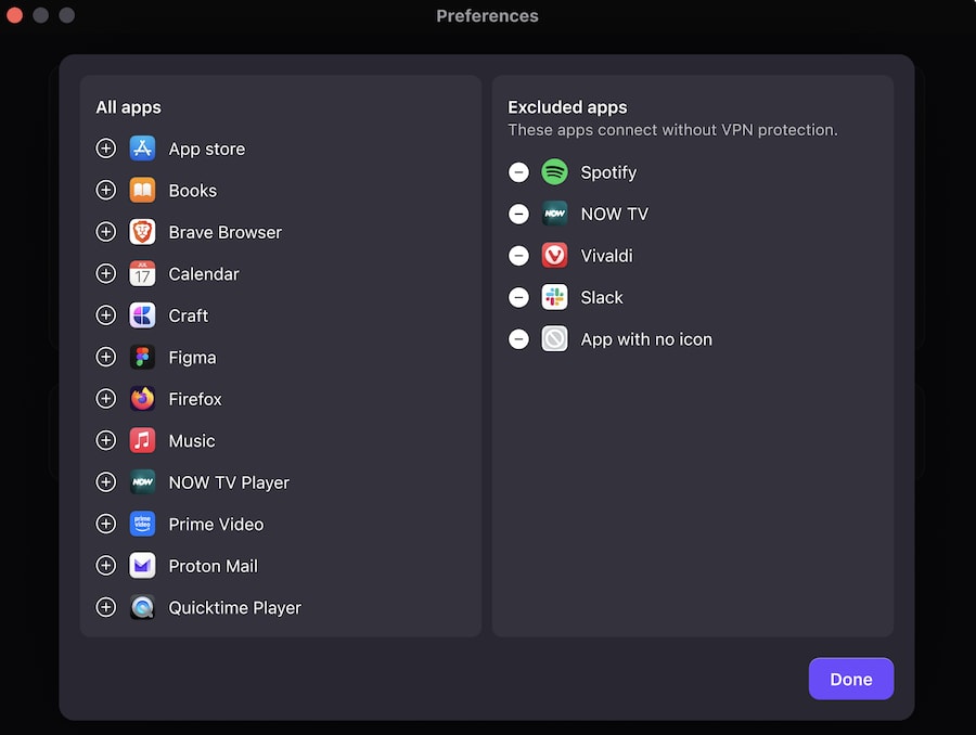 Split tunneling on macOS 3