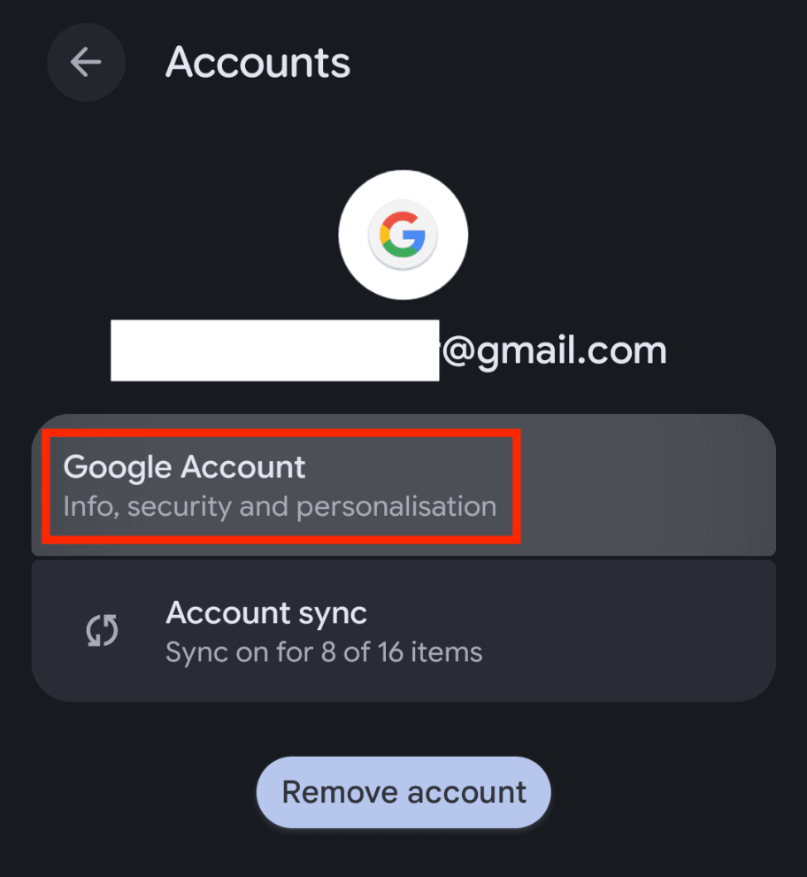 How to change your Android password