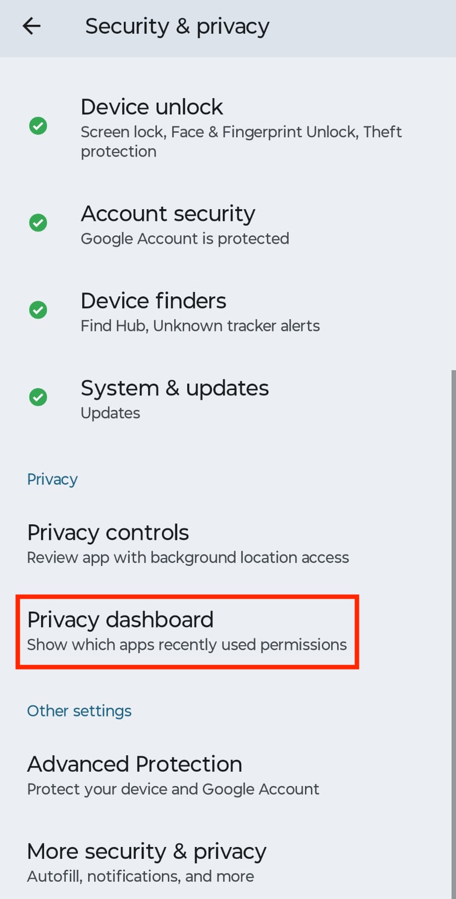 The Android privacy dashboard