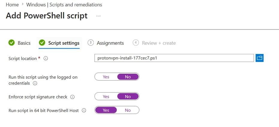 Add PowerShell script