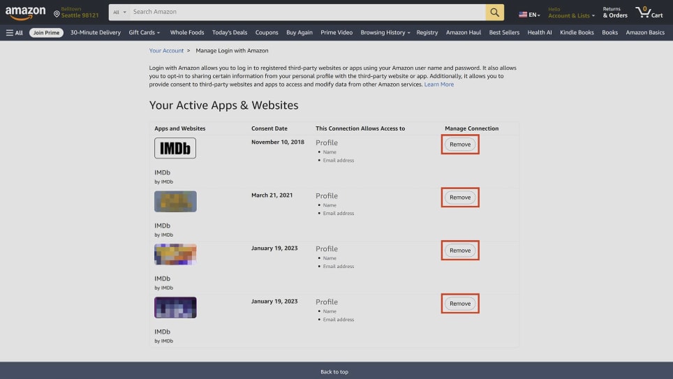 Amazon remove access 1
