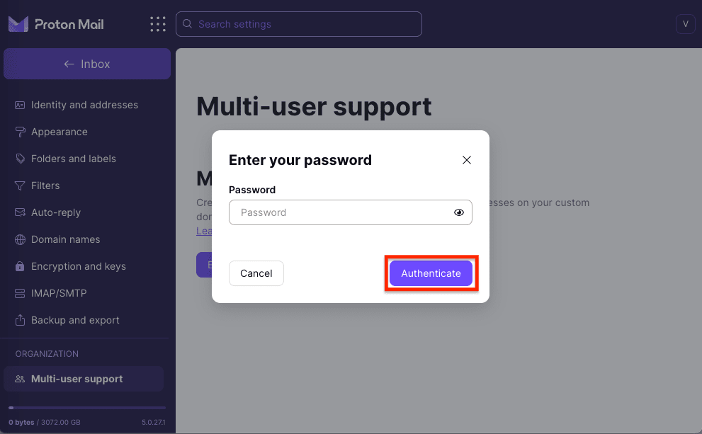 Enter your password window