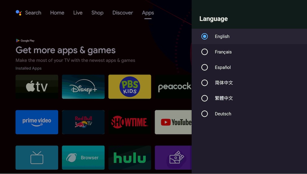 How to change the system language on Android TV 4