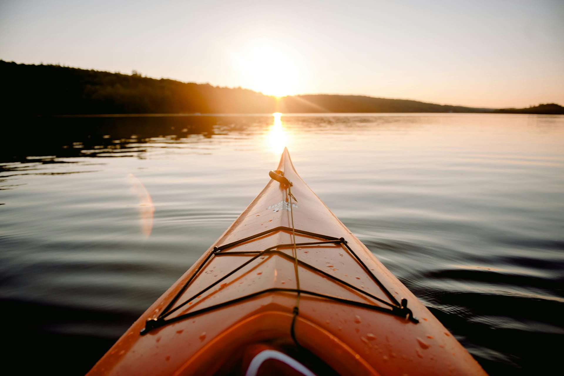 kayak at sunset