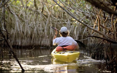 boy kayaking