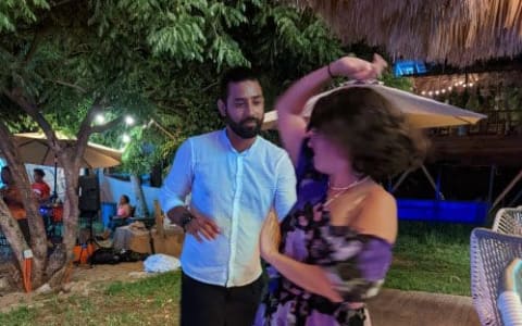 dancing salsa