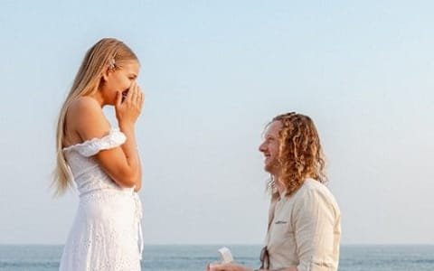 pedida de matrimonio en la playa