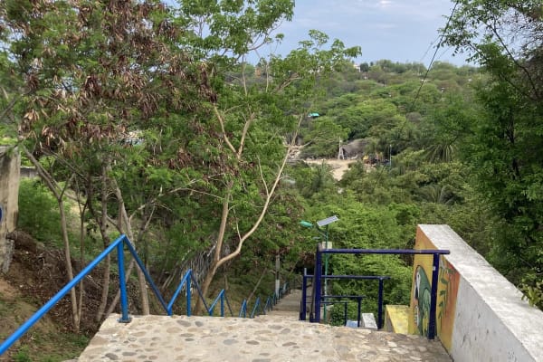 Stairs to Manzanillo Beach