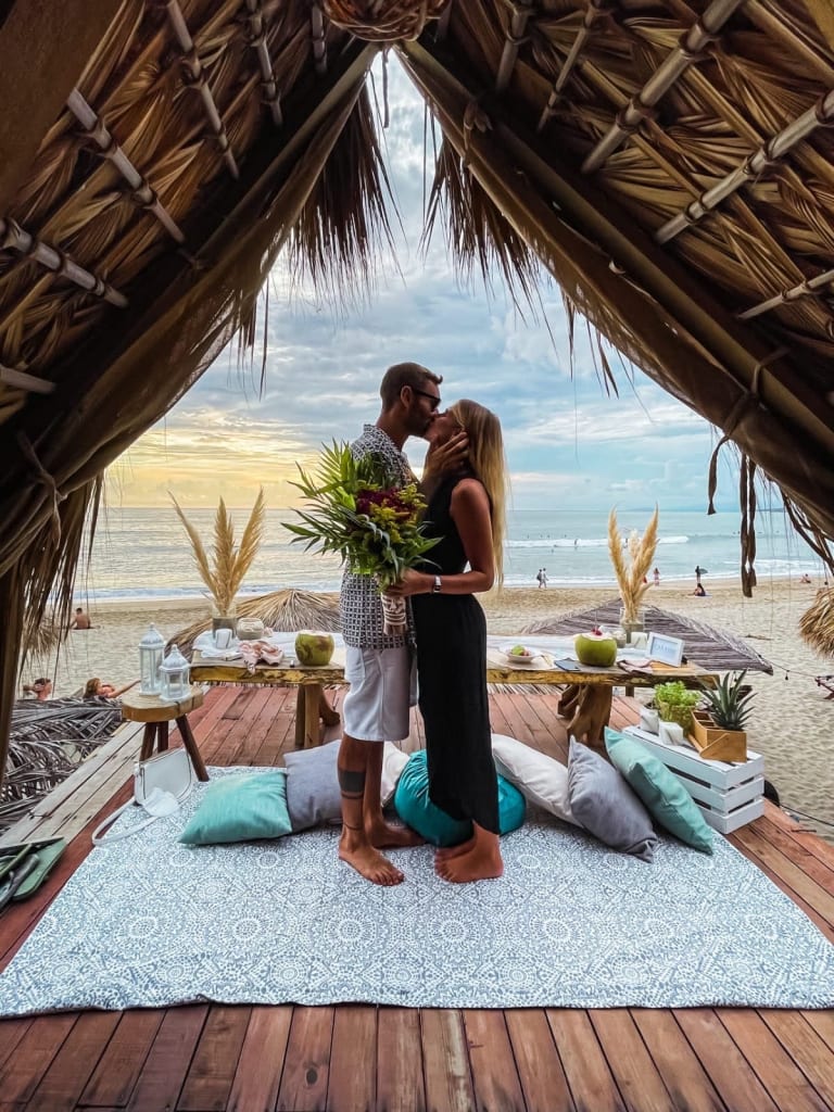 pique-nique romantique à Puerto Escondido