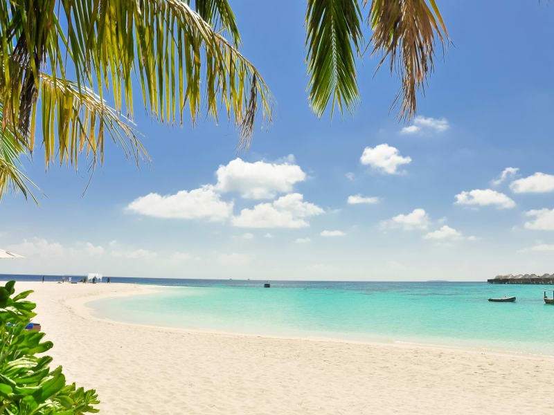 Pristine Roca Blanca beach with its iconic white rock formation