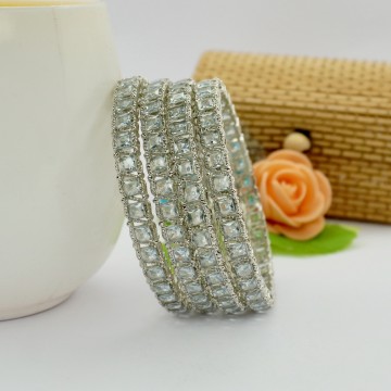 Rodium Bangles