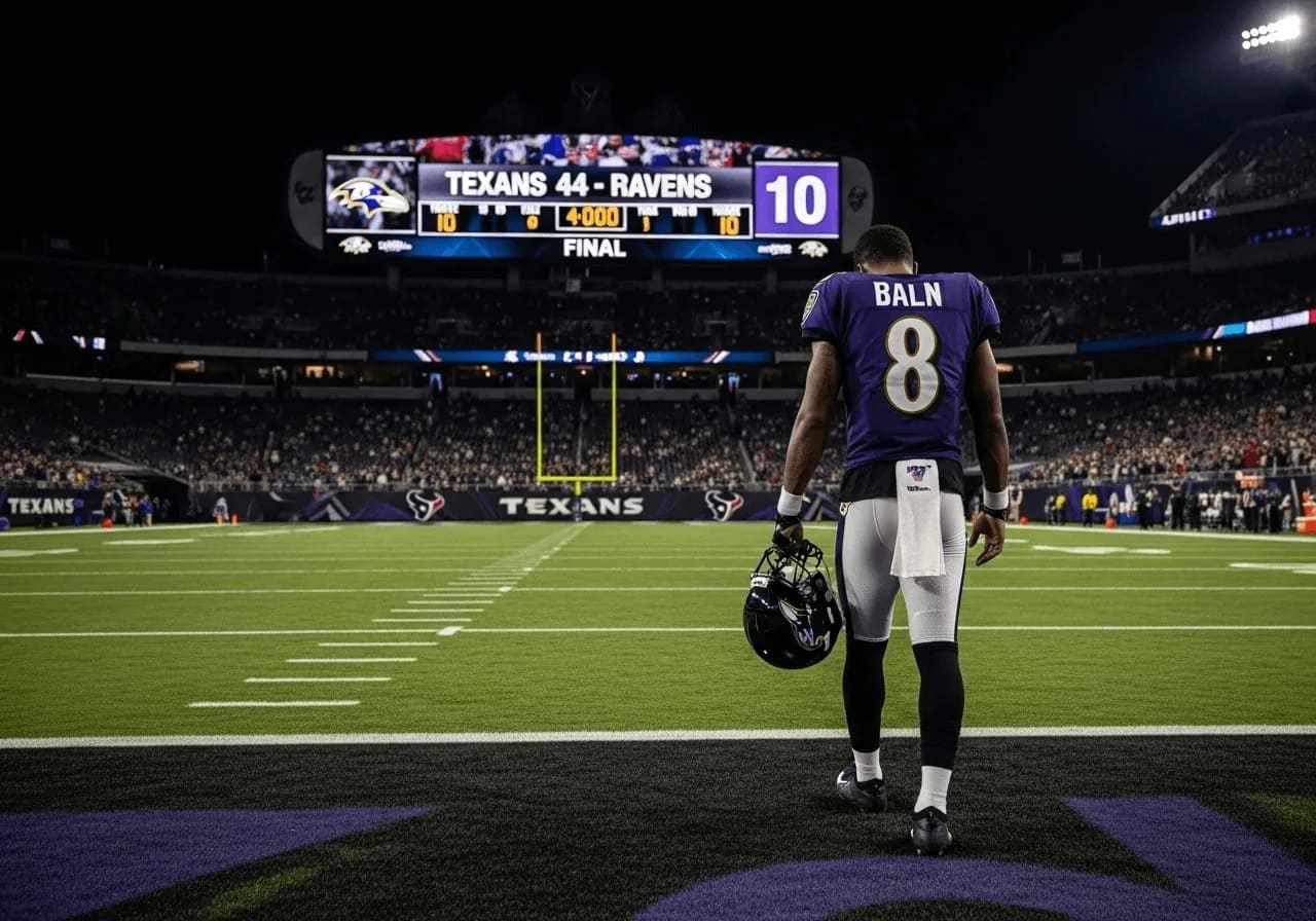Ravens’ Playoff Hopes Fade After 44-10 Loss to Houston