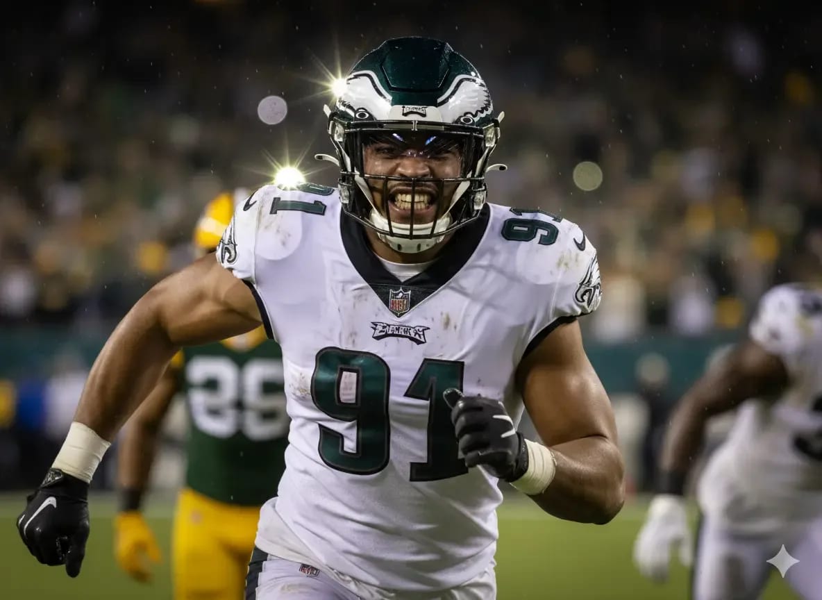 Jaelan Phillips Shines in Eagles Debut, Helps Secure Win Over Packers