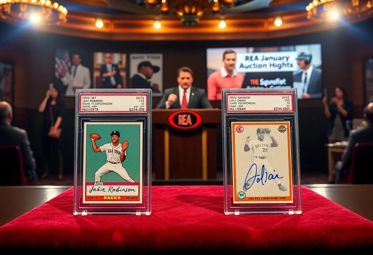 Jackie Robinson and Shohei Ohtani Rookie Cards Lead REA’s January Auction at $24,600 Each