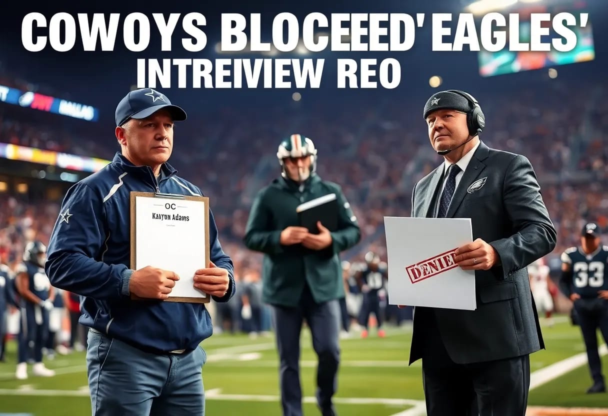 Cowboys Block Eagles’ Request to Interview Offensive Coordinator Klayton Adams