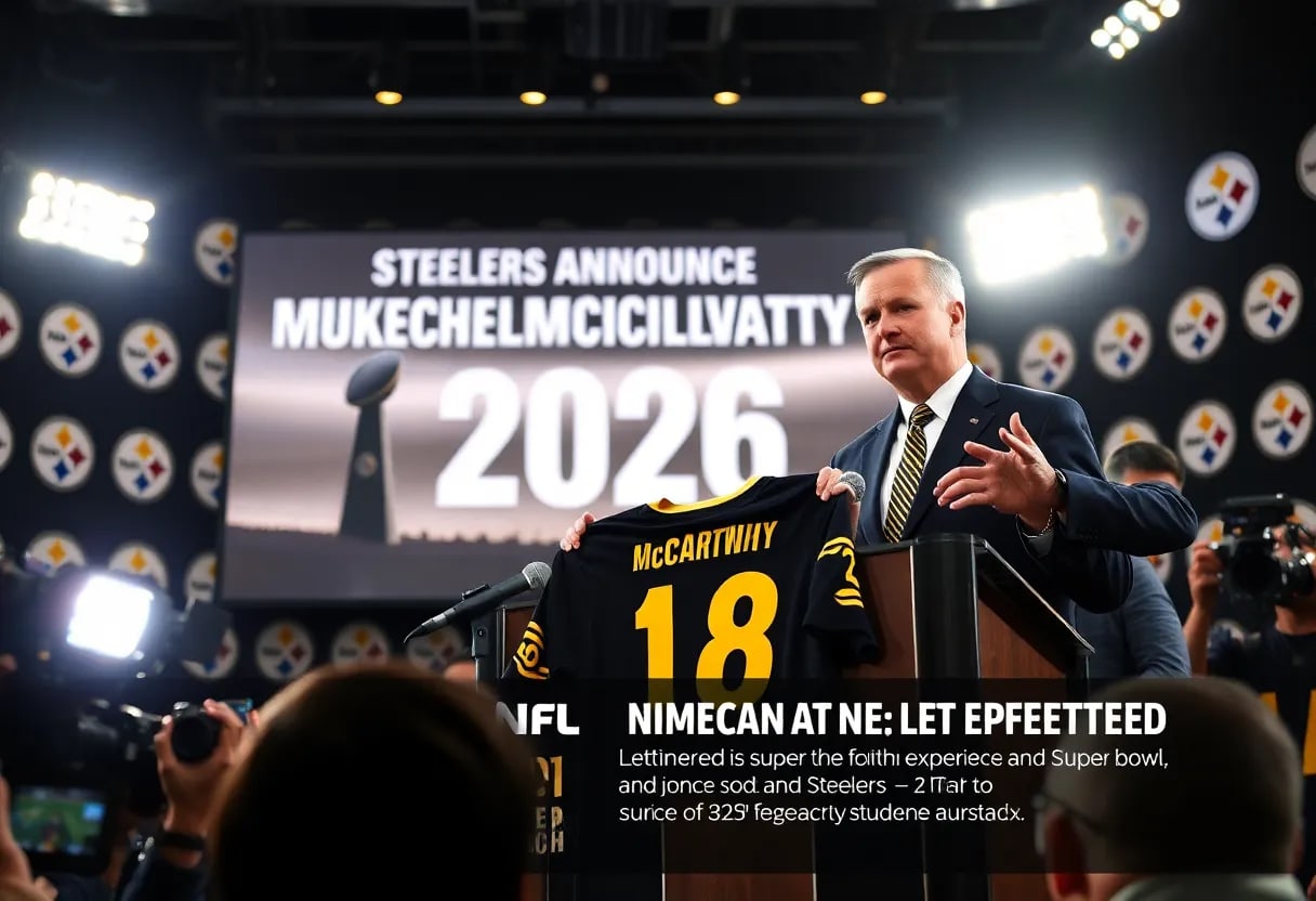 Steelers Announce Mike McCarthy as Head Coach for 2026 Season