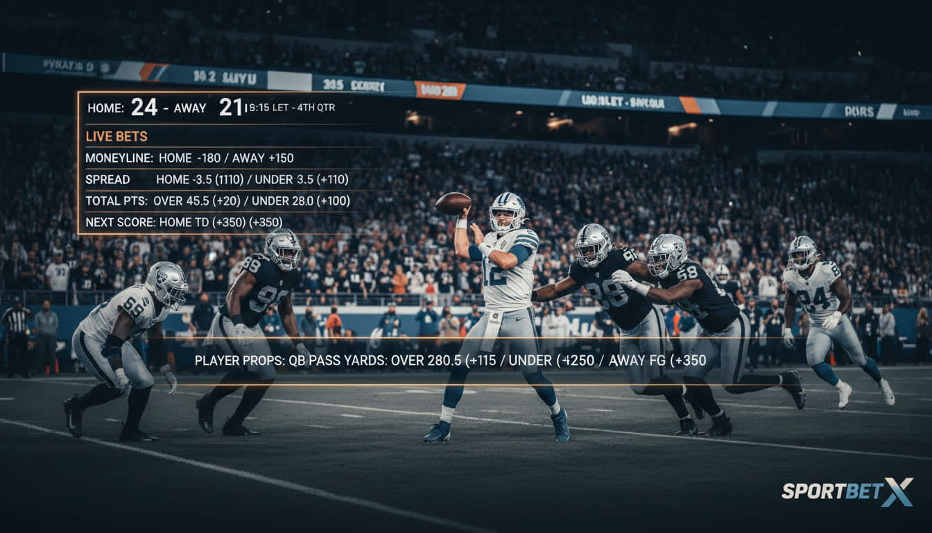 NFL Live Scores, Results, and In-Play Betting Odds