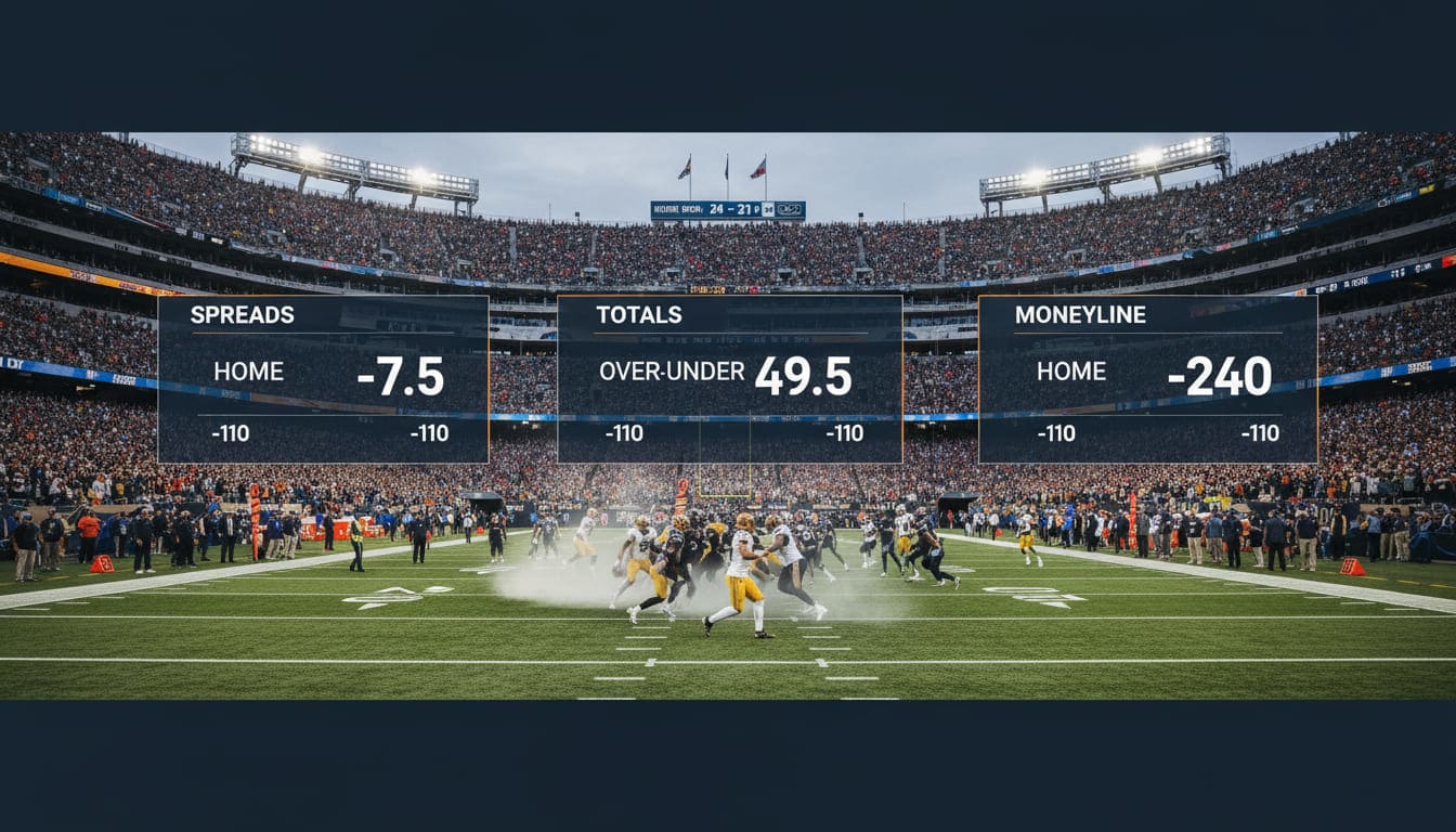 NFL Betting Odds Today with Spreads, Totals, and Moneylines