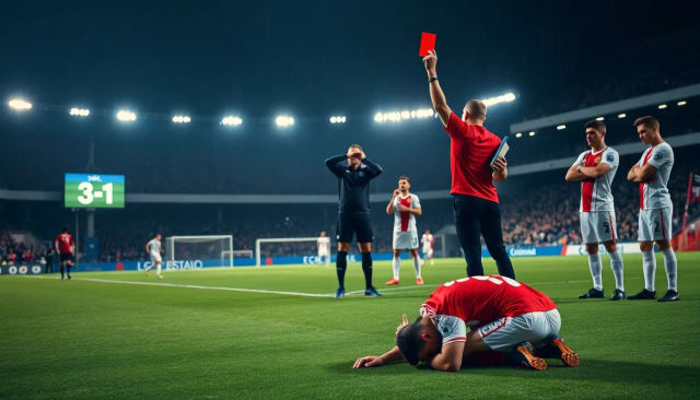 AS Monaco Falls to Lyon 3-1 Amid Red Card and Injury Concerns