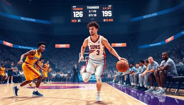 Gillespie’s Output Dips in Suns’ Defeat to Thunder