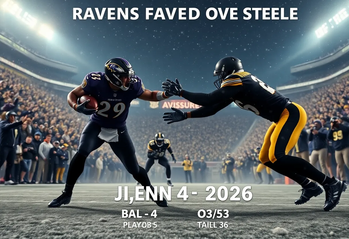Ravens Favored Over Steelers in January Showdown at Acrisure Stadium