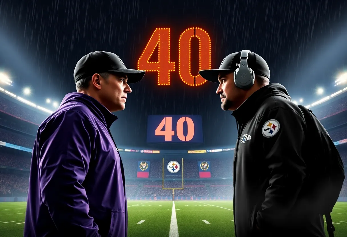 Harbaugh and Tomlin Set for 40th Showdown as Ravens Face Steelers