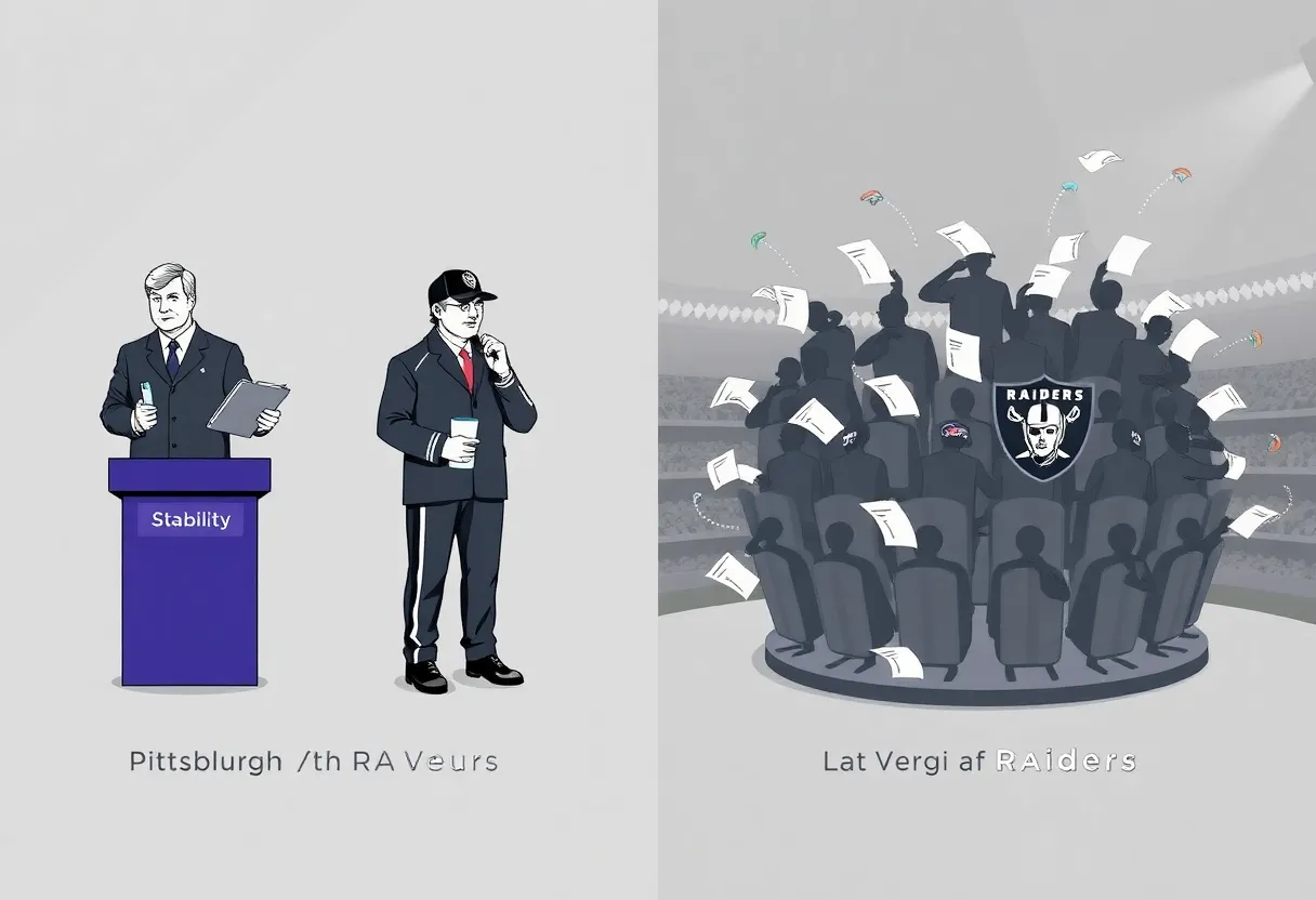 Steelers and Ravens Show Coaching Consistency as Raiders Lead in Changes