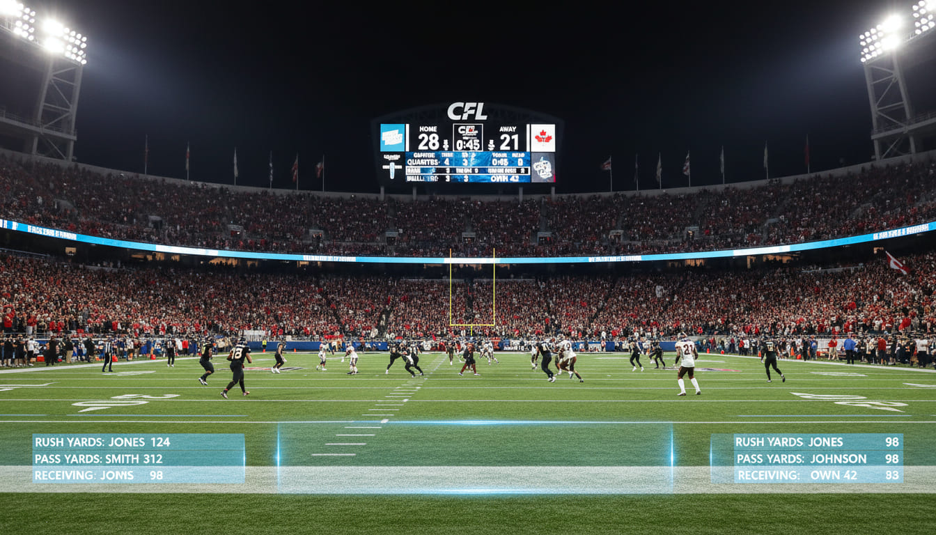 CFL Live Scores and Results with Real-Time Match Stats