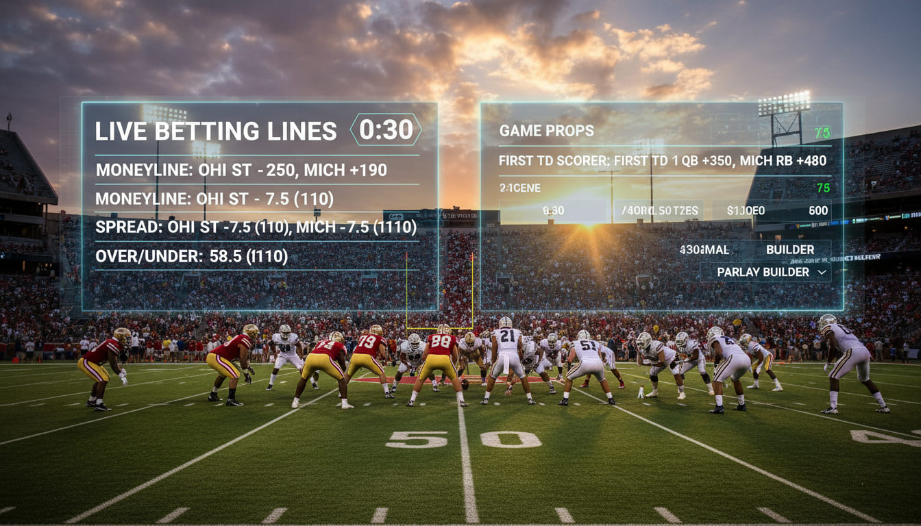 NCAA Football Odds: Live College Football Betting Lines