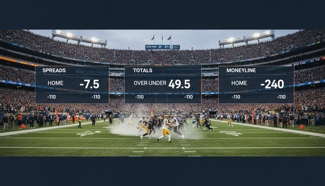 NFL Betting Odds Today with Spreads, Totals, and Moneylines