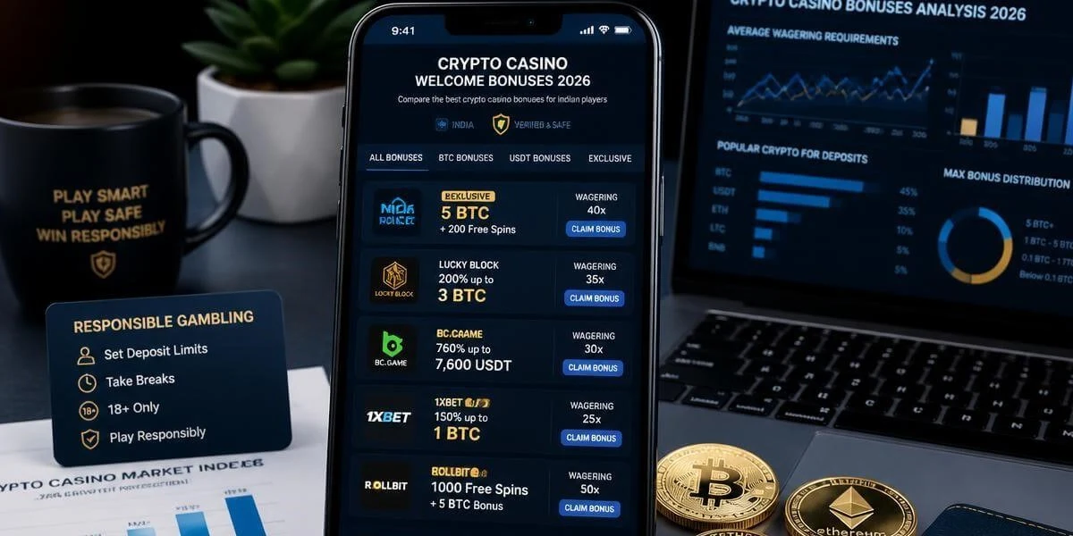 Best Crypto Casino Welcome Bonuses India 2026