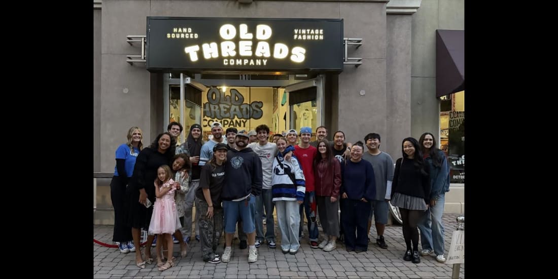Old Threads Co founders in the Orem store