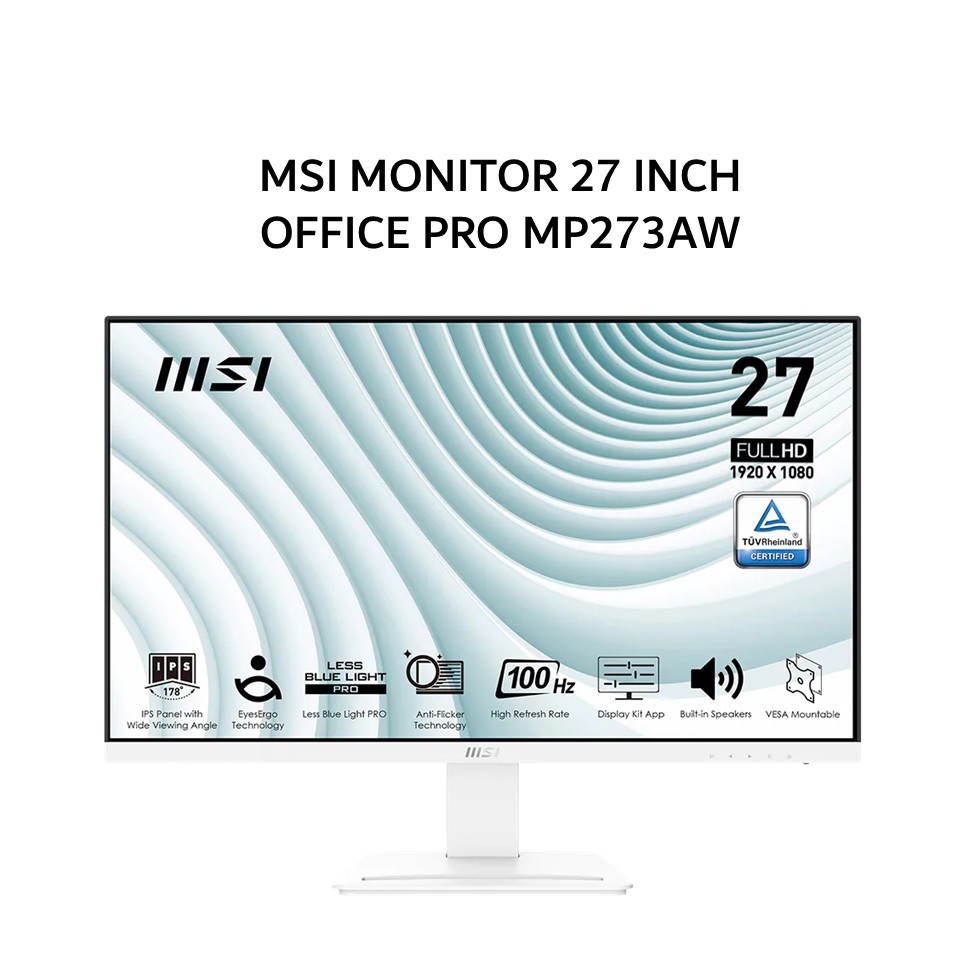 MSI MONITOR 27 INCH OFFICE PRO MP273AW IPS FHD 1080P 1MS 100HZ