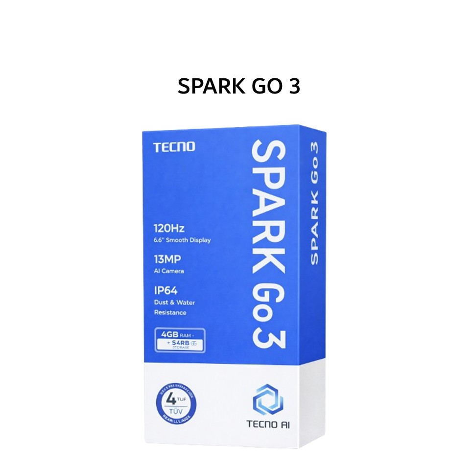 TECNO SPARK GO 3 4GB 128GB TITANIUM GREY | Agres ID
