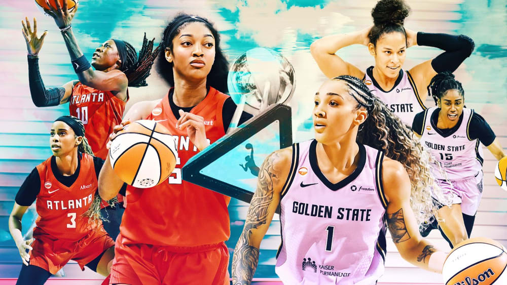 Gabby Williams i Angel Reese disputant les finals de la WNBA entre Valkyries i Dream.