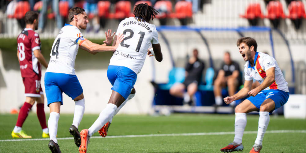 L’FC Andorra posa fi a la imbatibilitat del Castelló i torna a celebrar una victòria davant la seva afició (1-0)