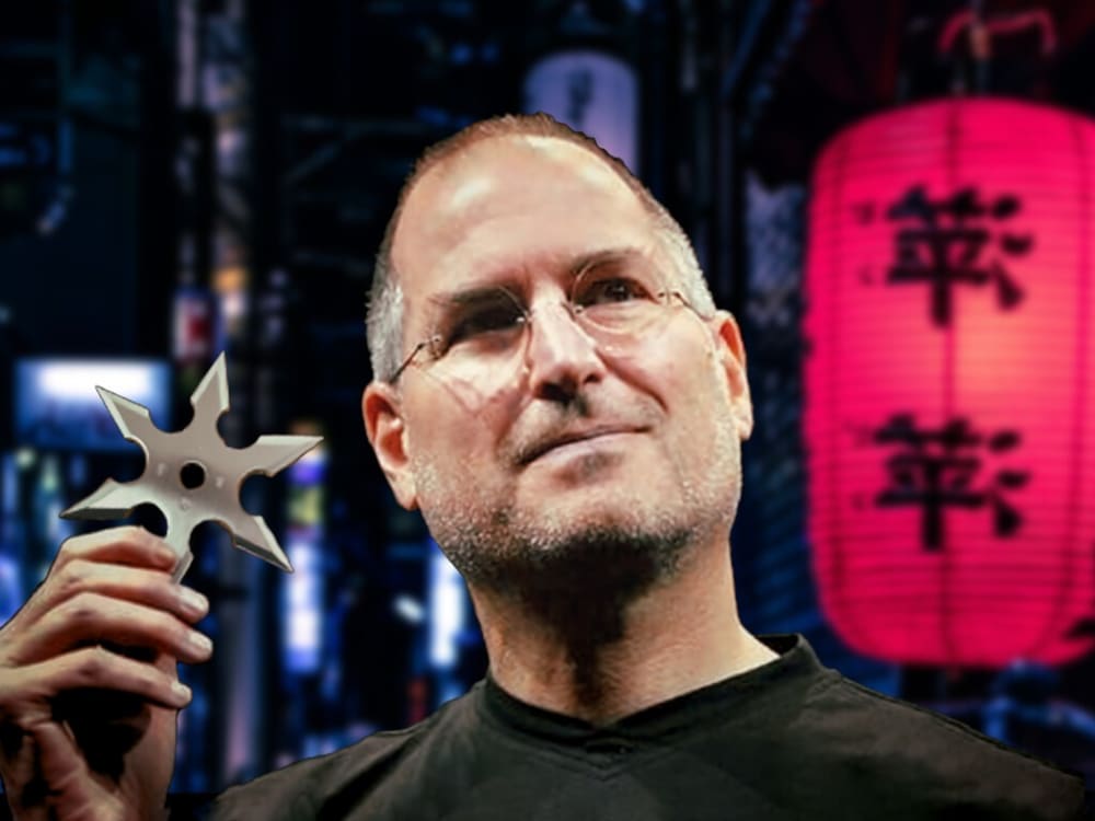 En la seva visita al Japó, Steve Jobs va ser arrestat en sortir per portar damunt estavelles ninja