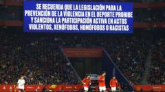 Espanya va lliurar el tancament parcial de l'estadi després de discriminatoris v Egipte