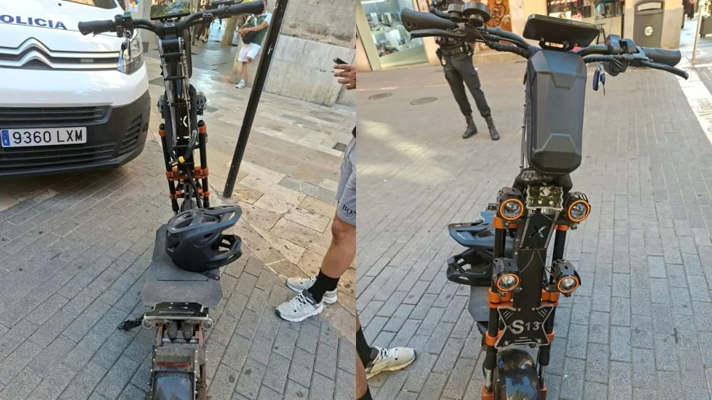 La Policia retira un patinet elèctric capaç de superar els 100 #km/h a Palma