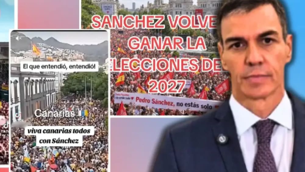 Imatges i vídeos amb IA: així es difonen faules sobre suposades marxes en suport a Sánchez abans del 29N