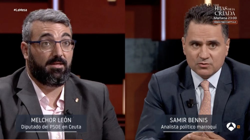 Encreuament entre un diputat del #PSOE de Ceuta i un analista marroquí en 'La Mesa': "Que em deixi acabar"