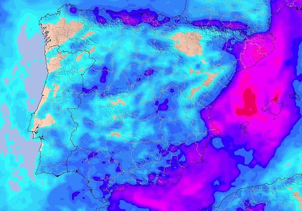La Aemet avisa a Espanya de l'arribada de fred i pluges torrencials