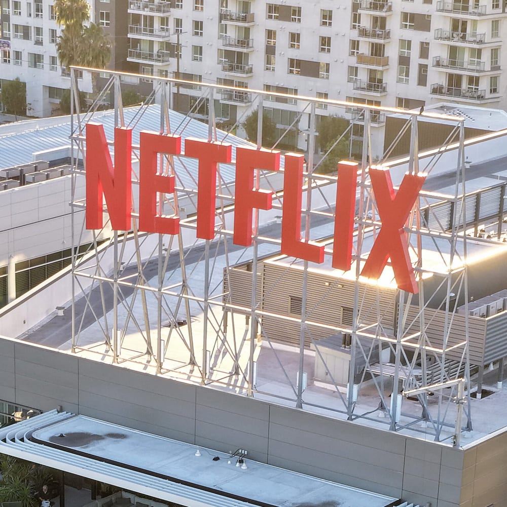 Logotip de la companyia de contingut en reproducció contínua Netflix.
