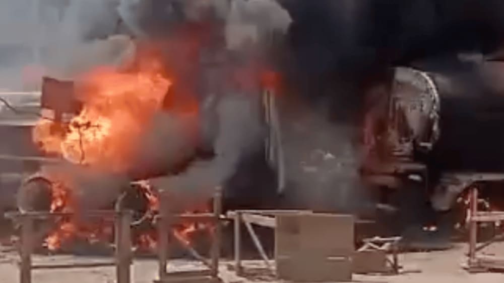 El mercat de foc del tanc es va convertir en el sud de Nigèria