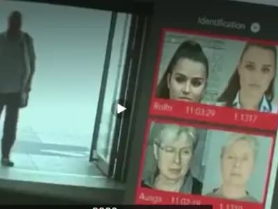 Càmeres de reconeixement facial i vigilància al metro de Moscou.