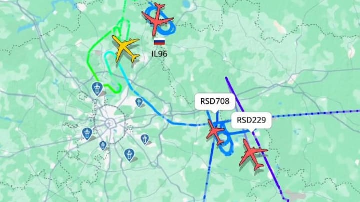 Un atac amb drons impedeix que quatre avions del govern rus aterrin a Moscou