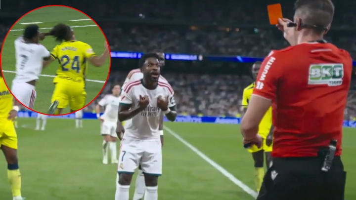 Així ha estat l'expulsió de Vinícius per una estirada de pèl davant el Vila-real