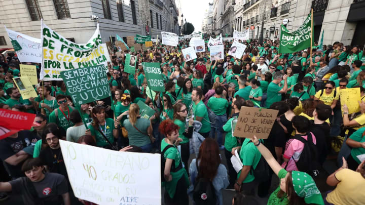 La Comunitat de Madrid urgeix a Delegació a canviar el recorregut de la manifestació de docents per risc d'aglomeracions en Sol